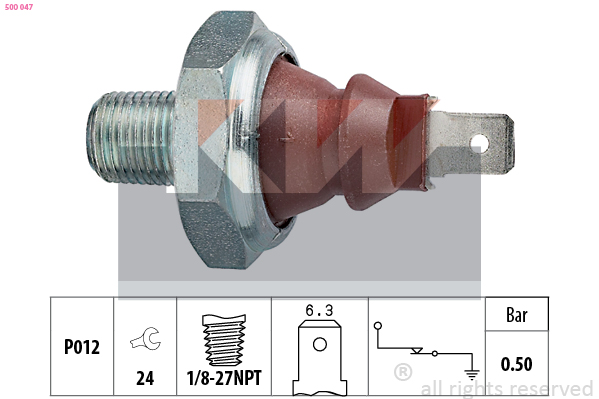 Senzor presiune ulei 500 047 KW